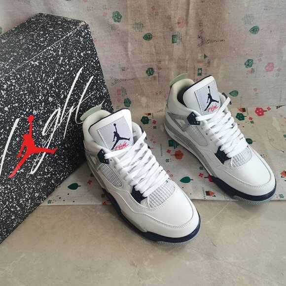 Midnight Blue Air Jordan AJ4 Sneakers - Picture 10 of 10